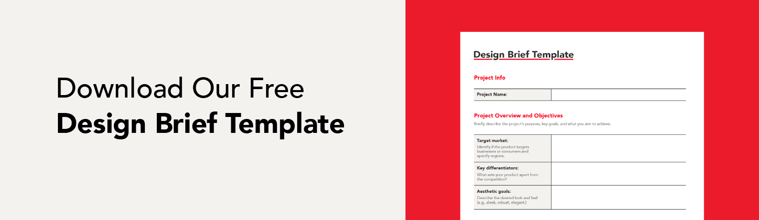 Downloadable design brief template